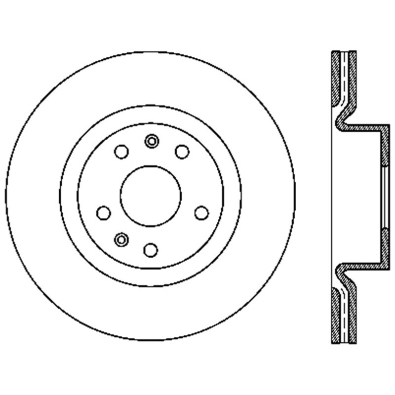 StopTech 10 Hyundai Genesis Coupe w/ Factory Brembo Slotted & Drilled Left Front Rotor