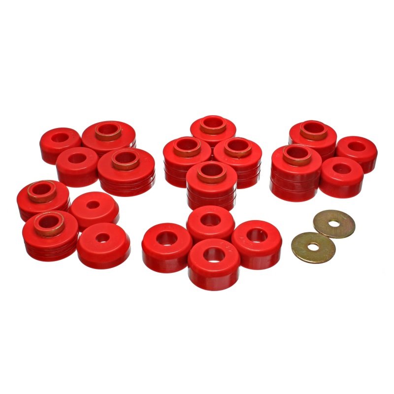 Energy Suspension 83-88 Ford Explorer/Bronco II 2WD / 84-90 Explorer/Bronco II 4WD Red Body Mount Se