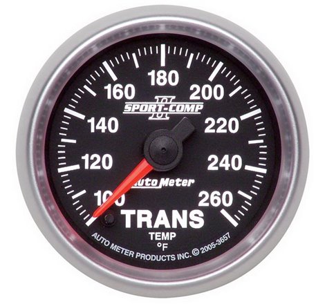 Autometer Sport-Comp II 52.4mm 100-260 Deg. F Transmission Temprature Gauge