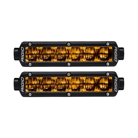 Rigid Industries 6in SR-Series Pro Dot / SAE Fog Lights (Pair) - Selective Yellow