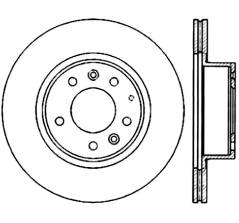 StopTech 93-95 Mazda RX-7 Cryo Slotted Front Left Sport Brake Rotor