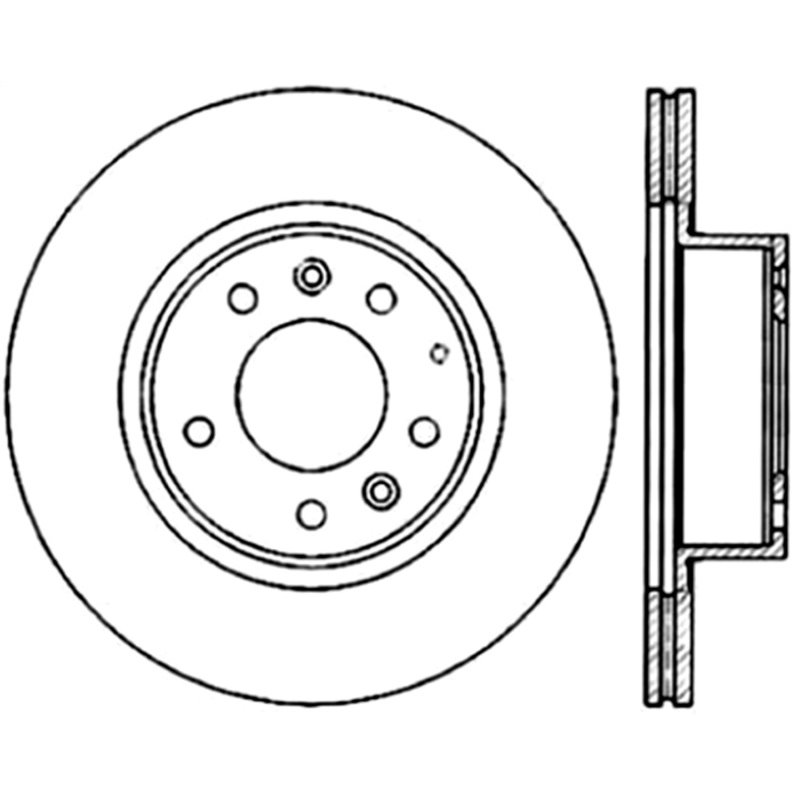 StopTech 93-95 Mazda RX-7 Cryo Slotted Front Left Sport Brake Rotor