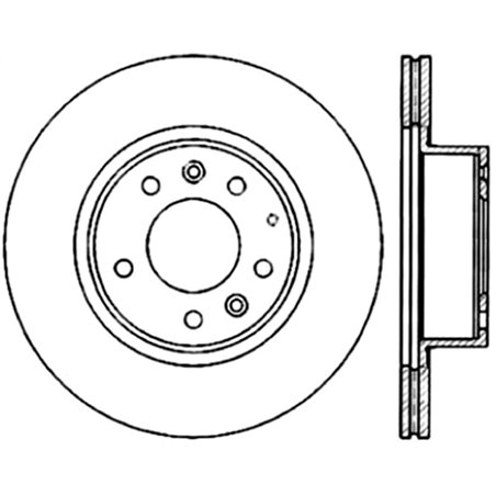 StopTech 93-95 Mazda RX-7 Cryo Slotted Front Left Sport Brake Rotor