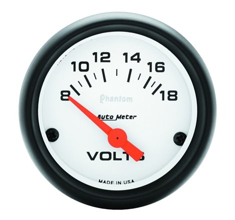 Autometer Phantom 52mm 8-18V Electronic Voltmeter Gauge