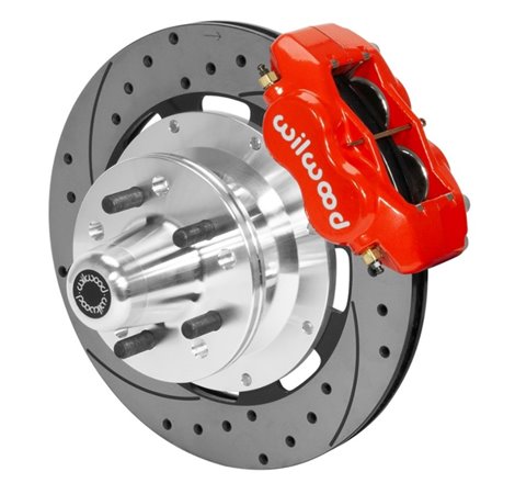 Wilwood Forged Dynalite Front Brake Kit 12.19in SRP Drilled/Slotted Rotor - Red