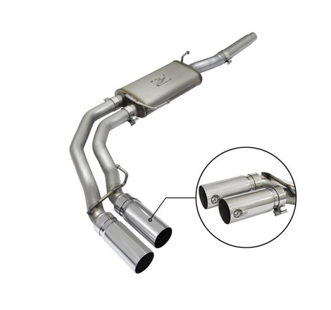 aFe Rebel Exhausts Cat-Back SS Ford F-150 04-08 V8 4.6/5.4L w/ Polished Tips