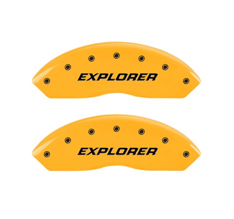 MGP 4 Caliper Covers Engraved Front & Rear Explorer/2011 Yellow Finish Black Char 2006 Ford Explorer