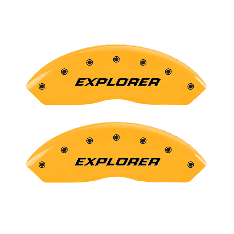 MGP 4 Caliper Covers Engraved Front & Rear Explorer/2011 Yellow Finish Black Char 2006 Ford Explorer