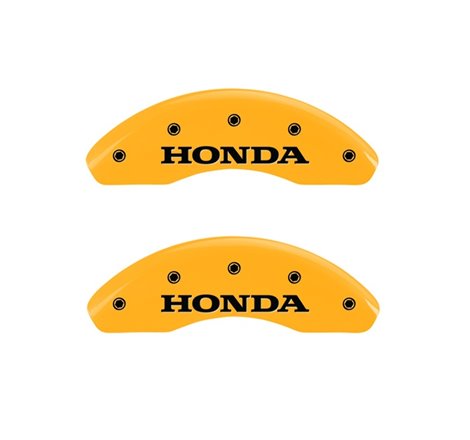 MGP 2 Caliper Covers Engraved Front Honda Yellow Finish Black Characters 2007 Honda Civic