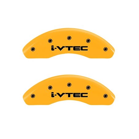 MGP 2 Caliper Covers Engraved Front I-Vtec Yellow Finish Black Characters 2009 Honda Civic