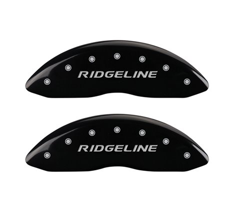 MGP 4 Caliper Covers Engraved Front & Rear Ridgeline Black Finish Silver Char 2019 Honda Ridgeline