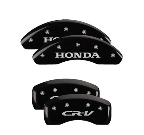 MGP 4 Caliper Covers Engraved Front Honda Rear CR-V Black Finish Silver Char 2004 Honda CR-V