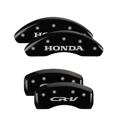 MGP 4 Caliper Covers Engraved Front Honda Rear CR-V Black Finish Silver Char 2004 Honda CR-V