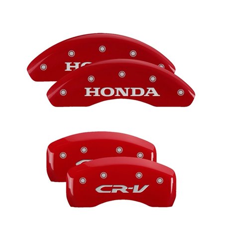 MGP 4 Caliper Covers Engraved Front Honda Rear CR-V Red Finish Silver Char 2004 Honda CR-V