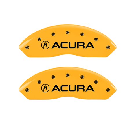 MGP 4 Caliper Covers Engraved Front Acura Rear RSX Yellow Finish Black Char 2002 Acura RSX