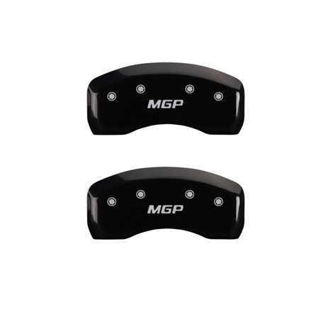 MGP 2 Caliper Covers Engraved Rear MGP Black Finish Silver Characters 2007 Acura RL