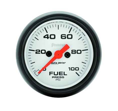 Autometer Phantom 52mm 0-100 PSI Fuel Pressure Gauge