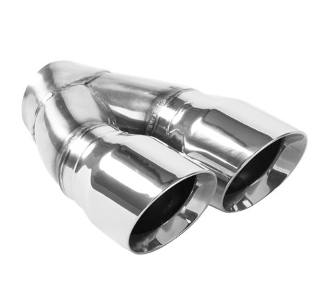 MagnaFlow Double Wall 3in Dual Round Polished Tip 2.25in Inlet