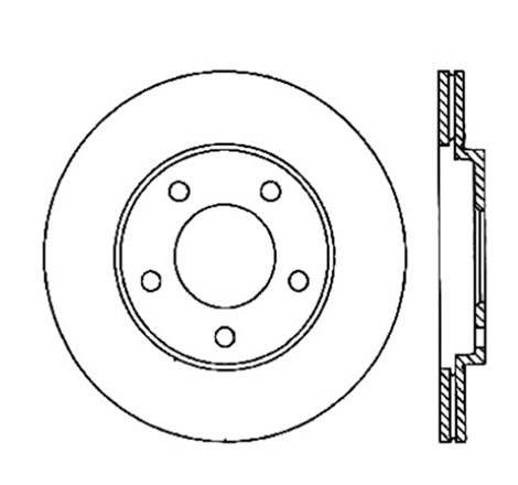 StopTech Power Slot 05-10 Mustang V6/4.0L / GT V8-4.6L Rear Left Slotted Rotor