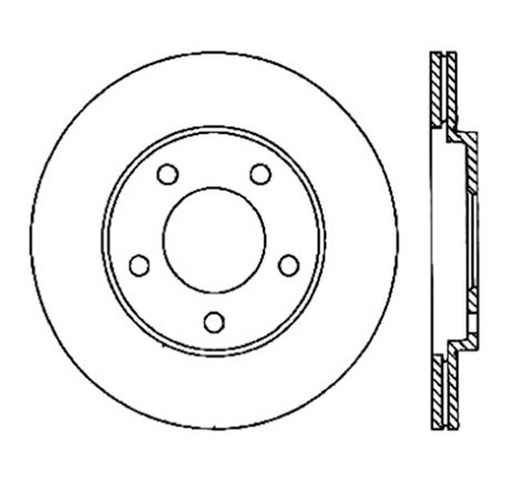 StopTech Power Slot 05-10 Mustang V6/4.0L / GT V8-4.6L Rear Right Slotted Rotor