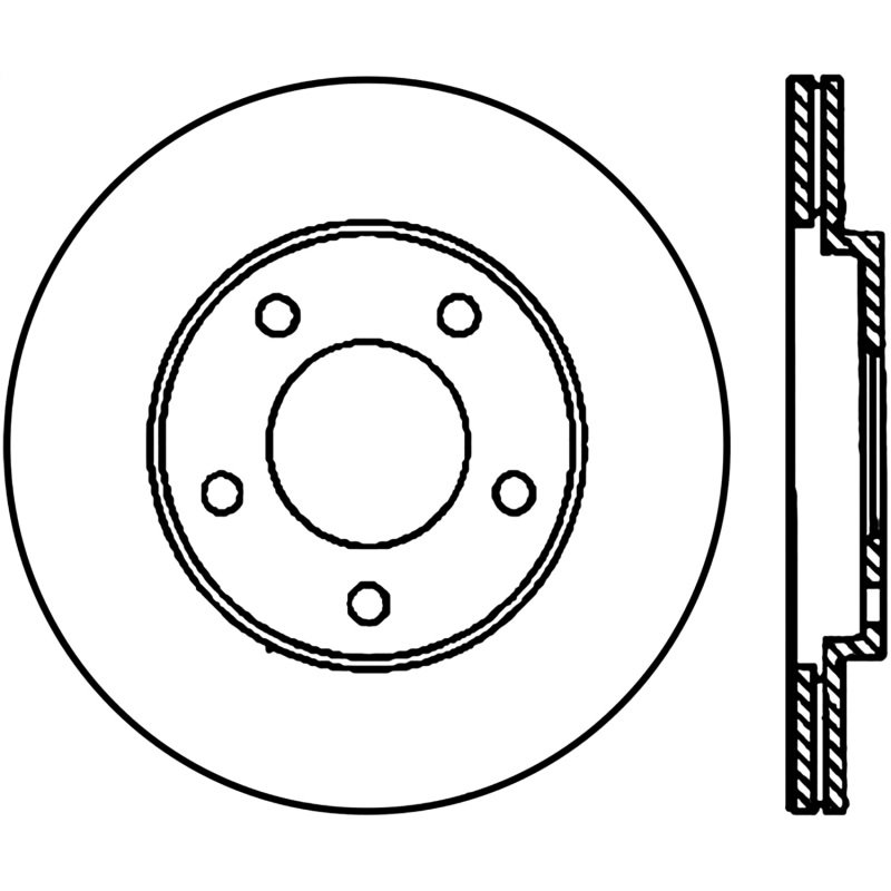 StopTech Power Slot 05-10 Mustang V6/4.0L / GT V8-4.6L Rear Left CRYO Rotor