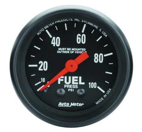 Autometer Z Series 52mm 0-100 PSI Mechanical Fuel Pressure Gauge