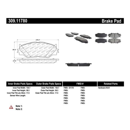 StopTech Performance 06-10 Lexus IS250 Front Brake Pads