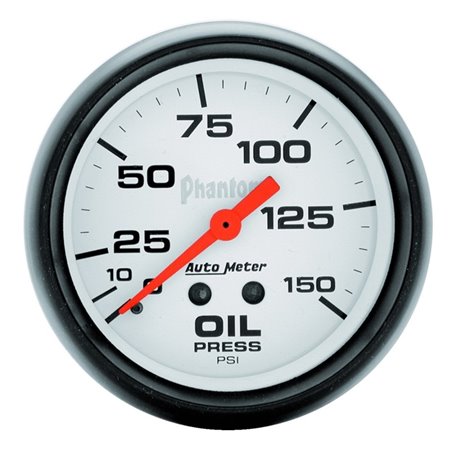 Autometer Phantom 66.7mm 0-150 PSI Mechanical Oil Pressure Gauge