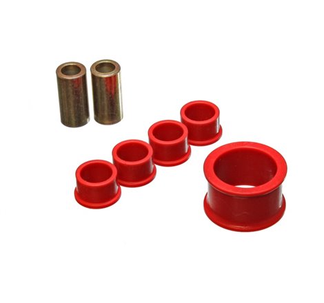 Energy Suspension 02-09 Nissan 350Z / 03-07 Infiniti G35 Coupe Red Rack and Pinion Bushing Set