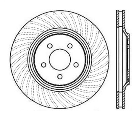 StopTech Power Slot 94-04 Ford Mustang Front Right Slotted Rotor