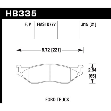 Hawk 99-04 Ford F-450  / 98-04 F53 / 01-04 F-550  Street Front & Rear Brake Pads