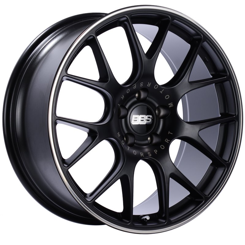 BBS CH-R 20x9 5x120 ET29 Satin Black Polished Rim Protector Wheel -82mm PFS/Clip Required