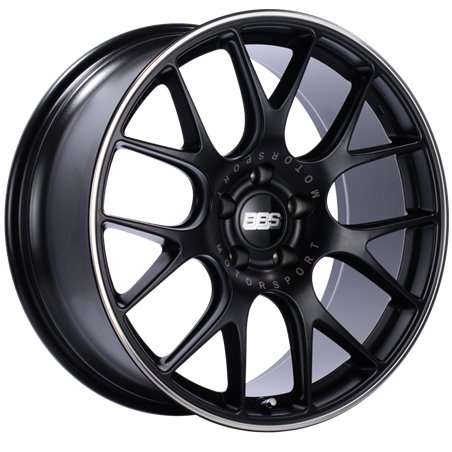 BBS CH-R 20x9 5x120 ET29 Satin Black Polished Rim Protector Wheel -82mm PFS/Clip Required