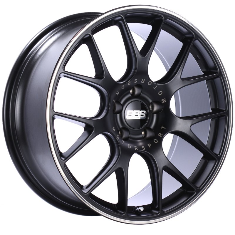 BBS CH-R 20x9 5x115 ET24 Satin Black Polished Rim Protector Wheel -82mm PFS/Clip Required