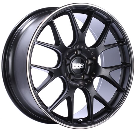 BBS CH-R 20x9 5x115 ET24 Satin Black Polished Rim Protector Wheel -82mm PFS/Clip Required