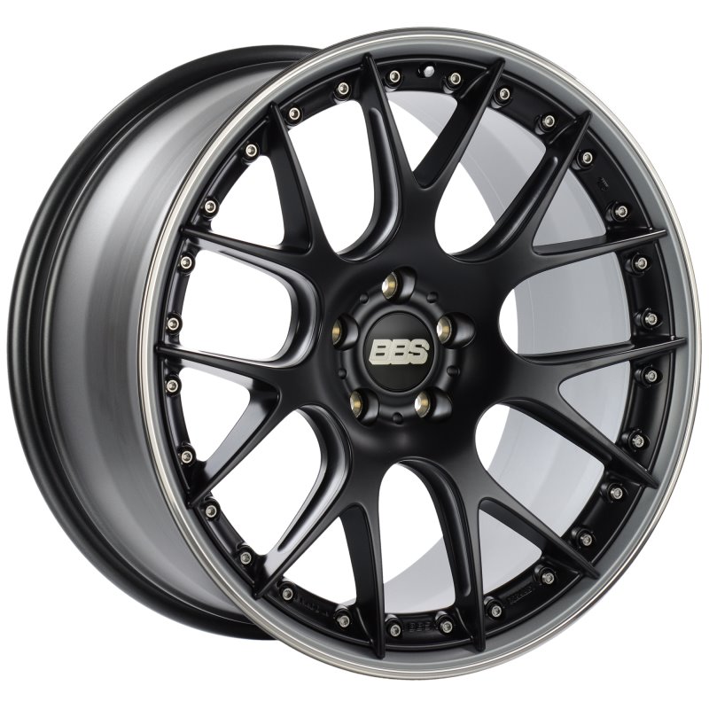 BBS CH-RII 21x10.5 5x120 ET35 Satin Black Center Platinum Lip SS Rim Prot Wheel -82mm PFS/Clip Req