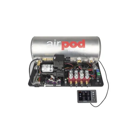 Ridetech RidePro E5 Air Ride Suspension Control System 3 Gal Single Compressor AirPod 1/4in Valves