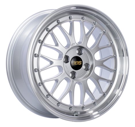 BBS LM 17x7.5 4x100 ET40 Diamond Silver Center Diamond Cut Lip Wheel -70mm PFS/Clip Required