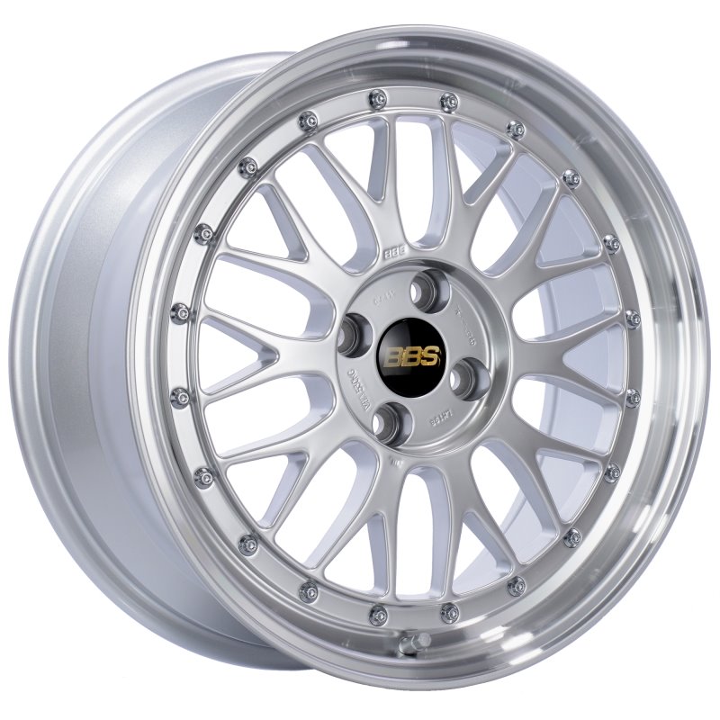 BBS LM 17x7.5 4x100 ET40 Diamond Silver Center Diamond Cut Lip Wheel -70mm PFS/Clip Required