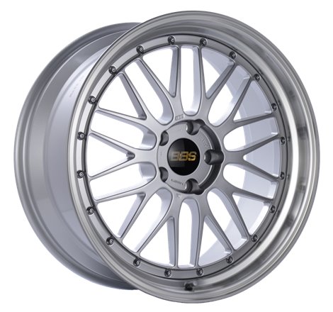 BBS LM 19x8.5 5x120 ET32 Diamond Silver Center Diamond Cut Lip Wheel -82mm PFS/Clip Required