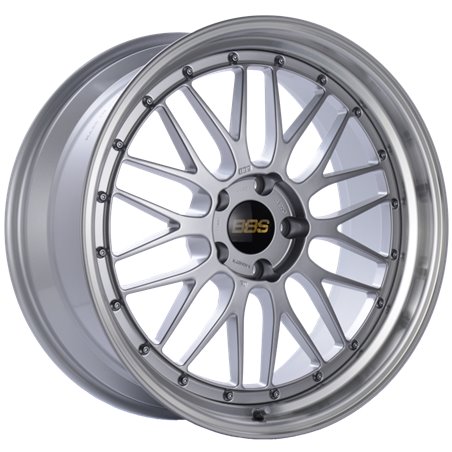 BBS LM 19x8.5 5x120 ET32 Diamond Silver Center Diamond Cut Lip Wheel -82mm PFS/Clip Required