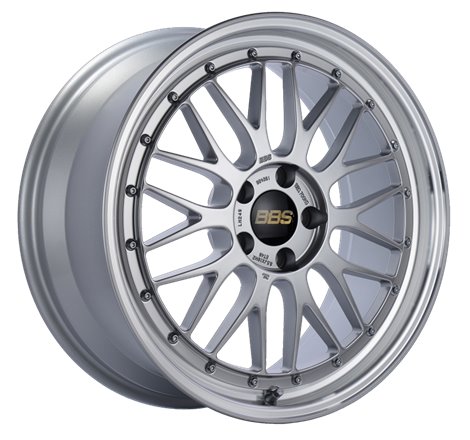 BBS LM 19x8.5 5x112 ET48 Diamond Silver Center Diamond Cut Lip Wheel -82mm PFS/Clip Required