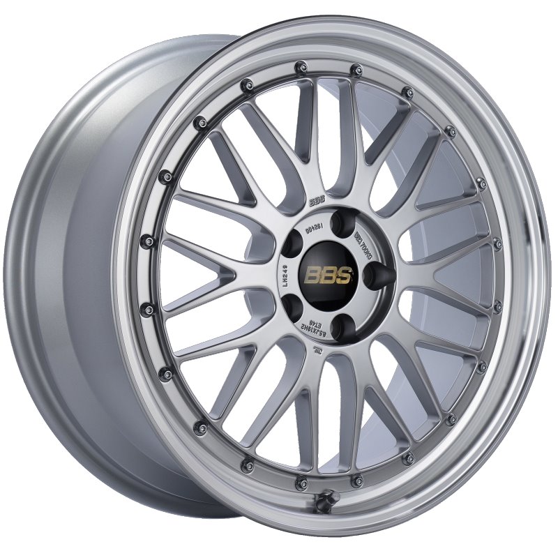 BBS LM 19x8.5 5x112 ET48 Diamond Silver Center Diamond Cut Lip Wheel -82mm PFS/Clip Required