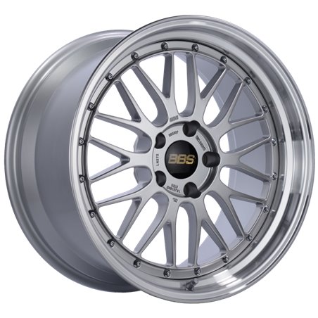 BBS LM 19x9.5 5x120 ET48 Diamond Silver Center Diamond Cut Lip Wheel -82mm PFS/Clip Required