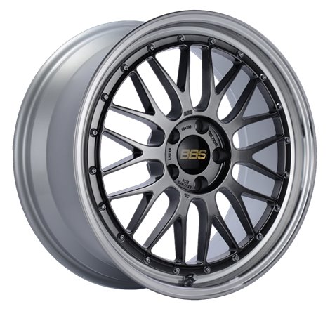 BBS LM 19x8.5 5x112 ET48 Diamond Black Center Diamond Cut Lip Wheel -82mm PFS/Clip Required