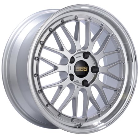 BBS LM 20x10 5x120 ET45 Diamond Silver Center Diamond Cut Lip Wheel -82mm PFS/Clip Required