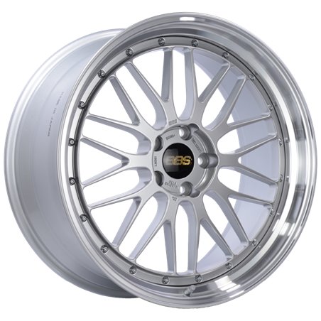 BBS LM 21x10 5x120 ET38 Diamond Silver Center Diamond Cut Lip Wheel -82mm PFS/Clip Required