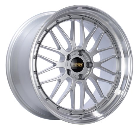 BBS LM 20x10 5x120 ET33 Diamond Silver Center Diamond Cut Lip Wheel -82mm PFS/Clip Required