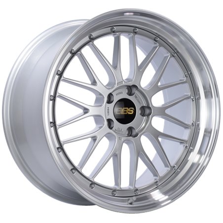 BBS LM 20x10 5x120 ET33 Diamond Silver Center Diamond Cut Lip Wheel -82mm PFS/Clip Required