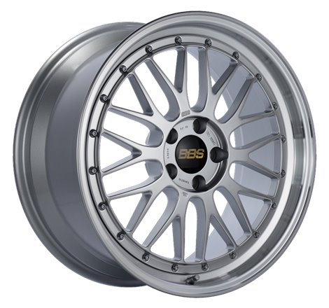 BBS LM 19x9 5x112 ET42 Diamond Silver Center Diamond Cut Lip Wheel -82mm PFS/Clip Required